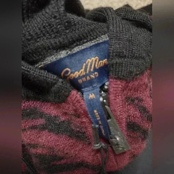 Good Man Brand Merino Wool Hooded zip up sweater NWT - Picture 7 of 7